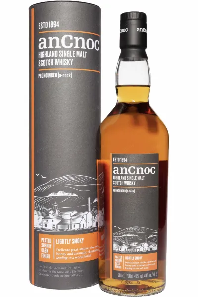 Виски AnCnoc Sherry Peated Cask Finish 9 Years Old in tube  0.7 л