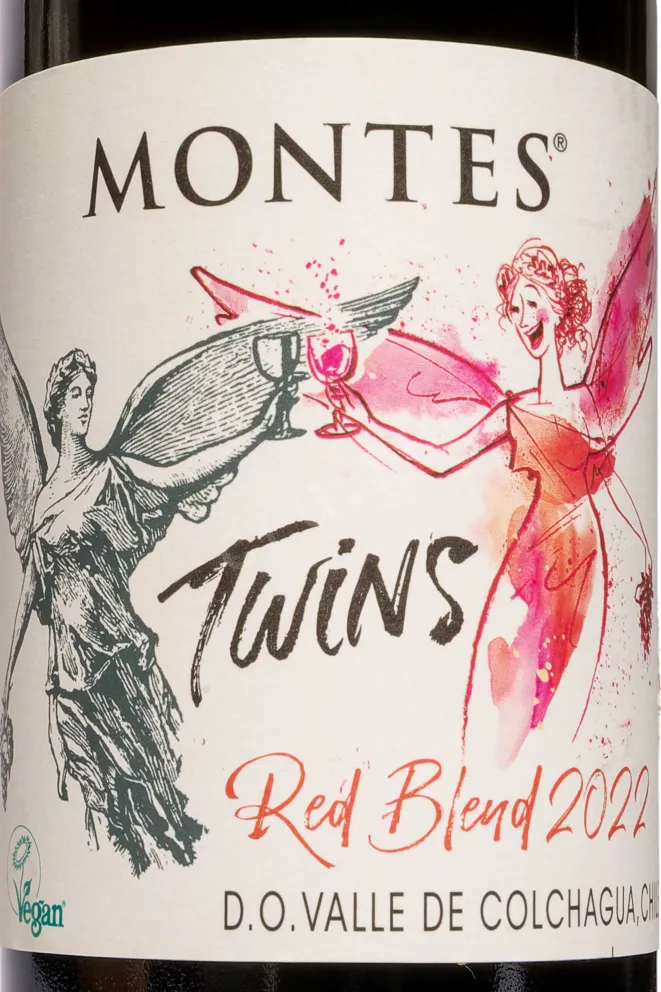 Этикетка Montes Twins Red Blend 2022 0.75 л