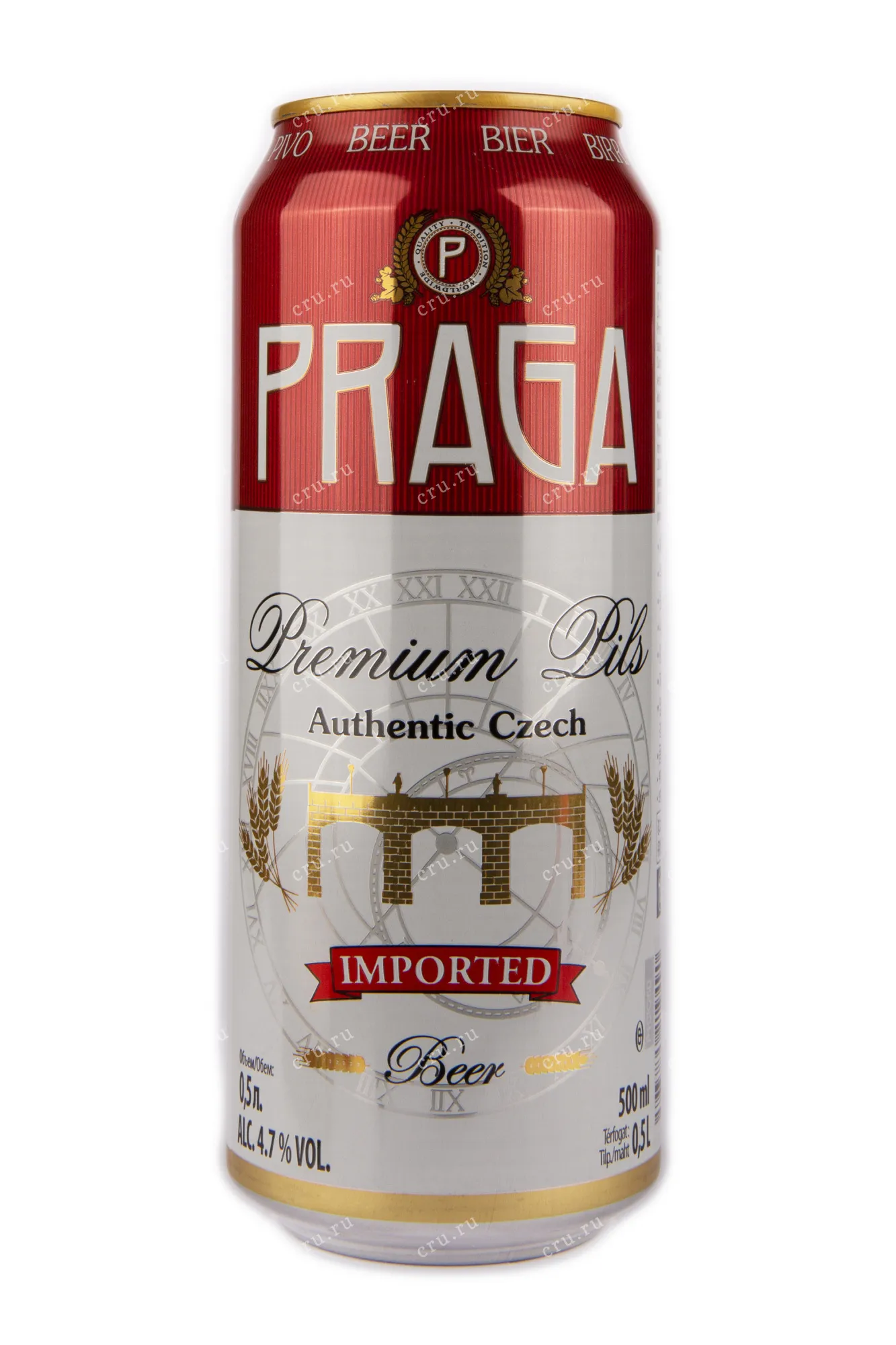 Фото — Пиво Praga Premium Pils in can  0.5 л