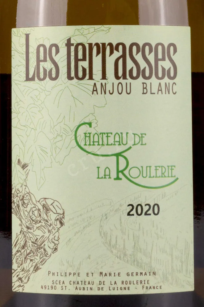 Этикетка Chateau de la Roulerie Les Terrasses Chenin Blanc 2020 0.75 л