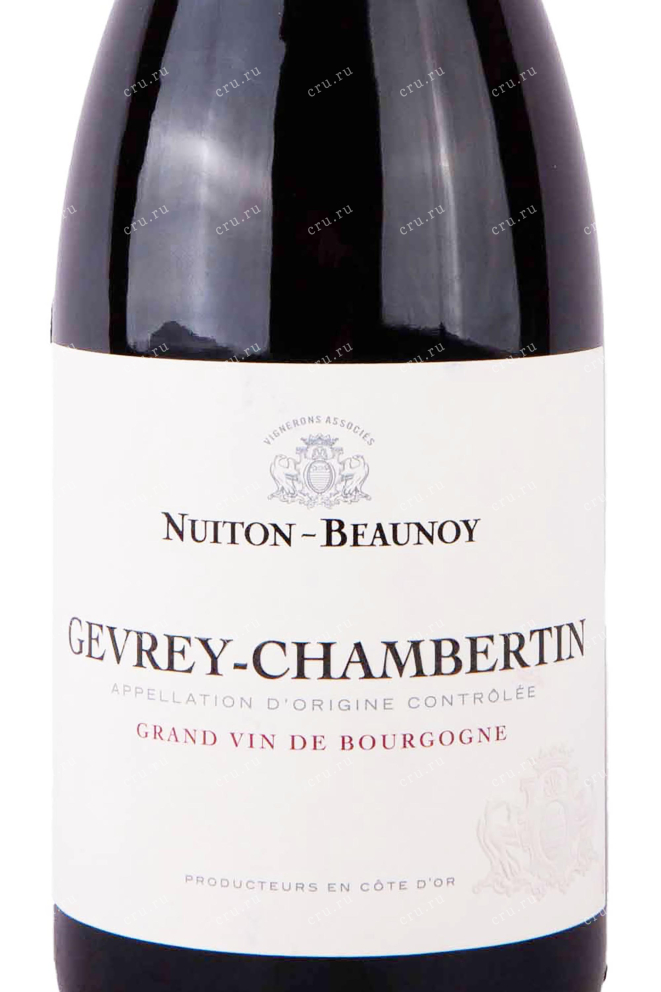 Этикетка Nuiton-Beaunoy Gevrey-Chambertin AOC 2019 0.75 л