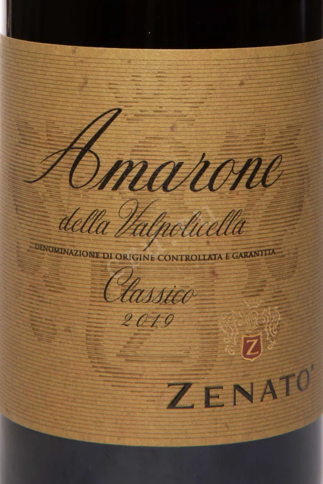 Этикетка Zenato Amarone della Valpolicella Classico 2019 0.75 л