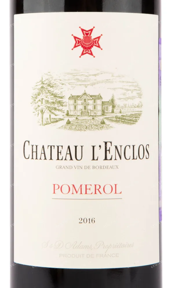 Этикетка вина Chateau l'Enclos Pomerol AOC 0.75 л
