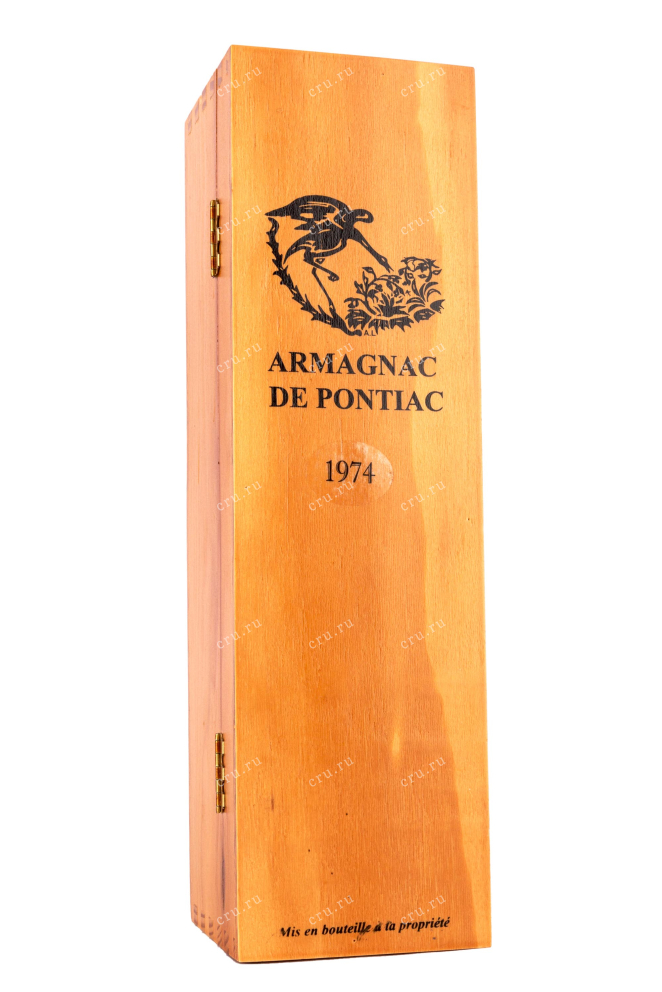 Деревянная коробка Bas-Armagnac De Pontiac wooden box 1974 0.7 л