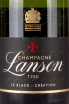 Этикетка Lanson Le Black Creation 2019 0.375 л
