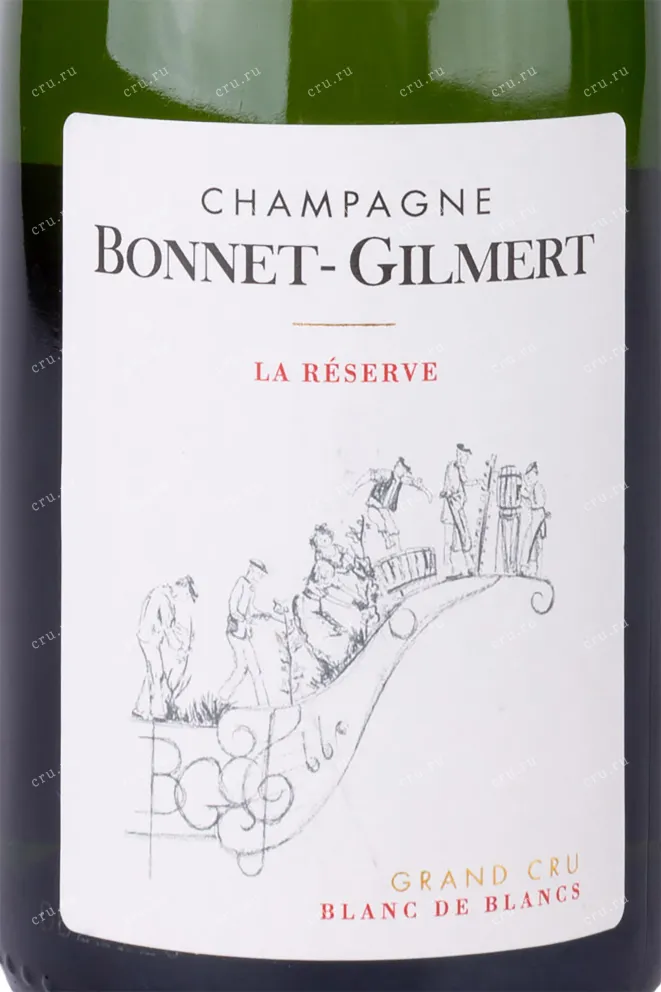 Шампанское Bonnet Gilmert La Reserve Grand Cru Blanc de Blancs Brut 2021 0.375 л