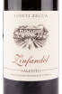 Этикетка вина Conti Zecca Zinfandel Salento 0.75 л