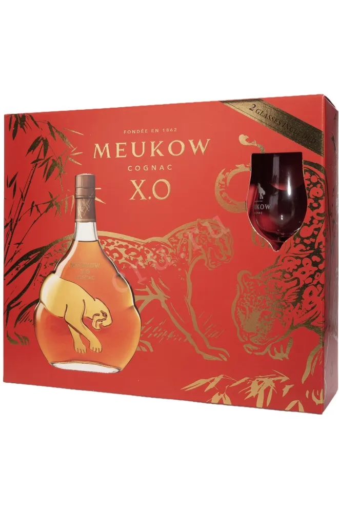 Подарочная коробка Meukow XO in gift box with 2 glasses 0.7 л