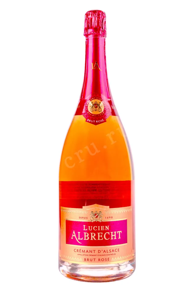 Бутылка Cremant d'Alsace Lucien Albrecht Rose with gift box 2022 1.5 л