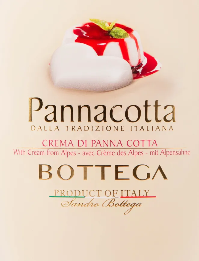 Этикетка ликера Панна Котта Боттега 0.5 л