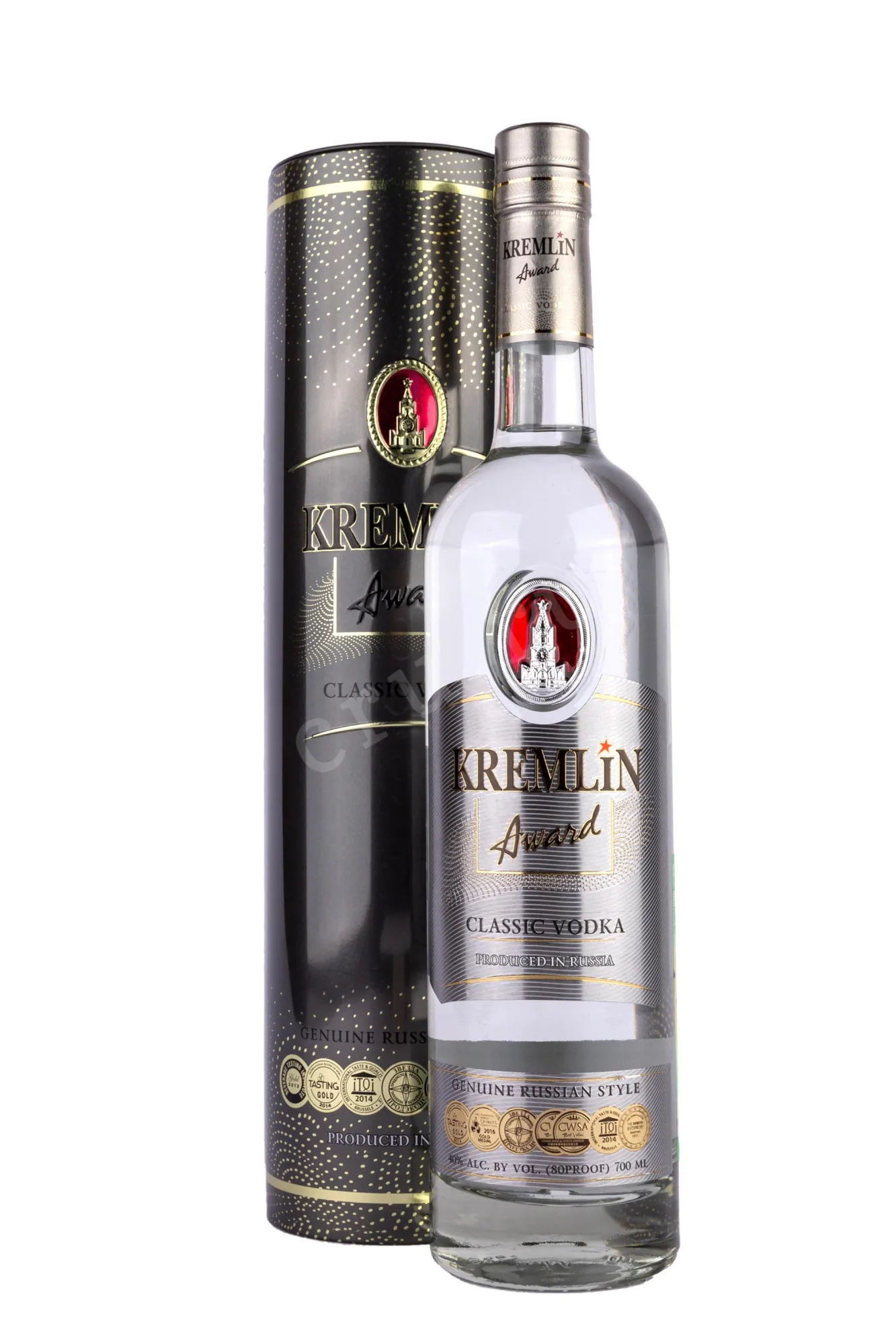 Фото — Водка Кремлин Эворд Классик в тубе  0.7 л