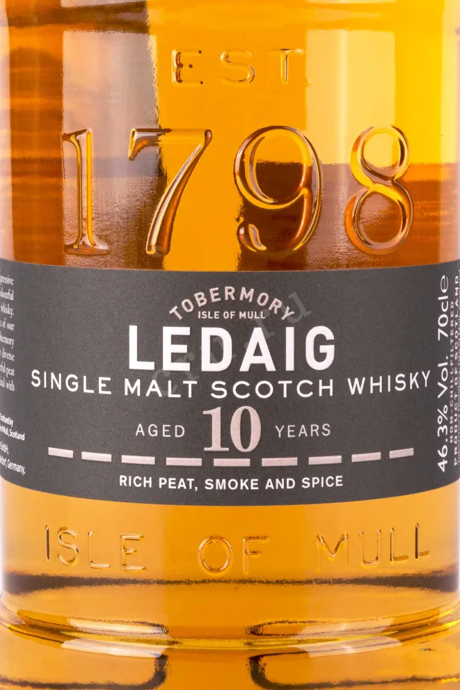 Этикетка Ledaig 10 years 0.7 л