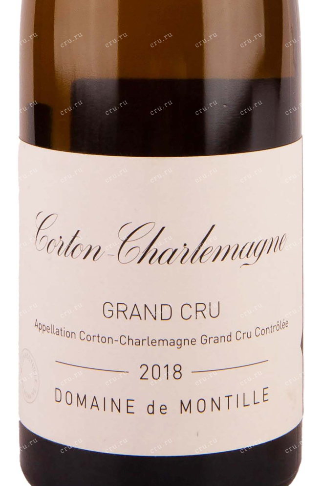 Этикетка Domaine de Montille Corton-Charlemagne Grand Cru 2018 0.75 л