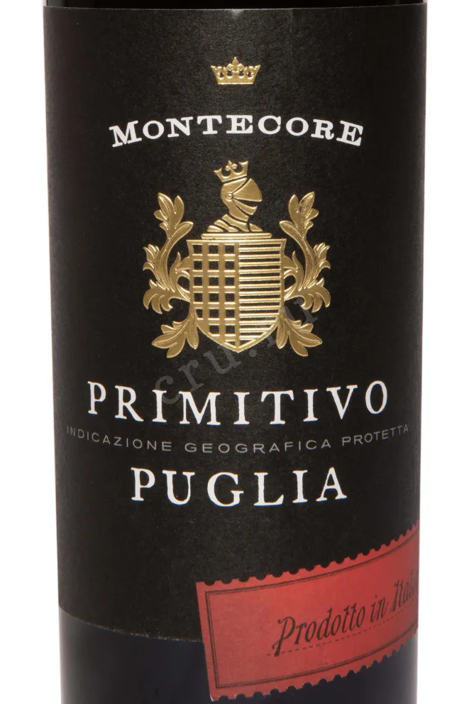 Этикетка Primitivo Puglia Montecore 2022 0.75 л