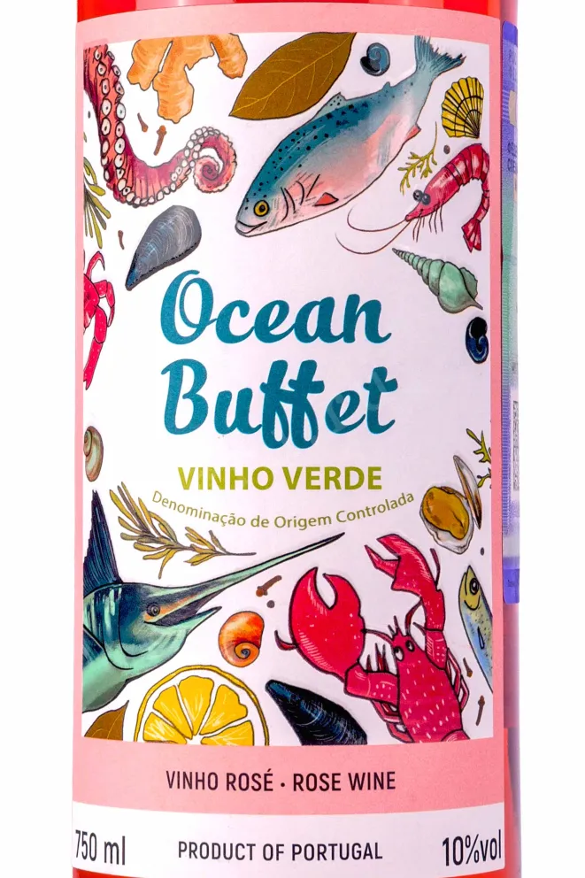 Этикетка Ocean Buffet Vinho Verde Rose 2023 0.75 л