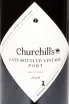 Этикетка Churchill’s Late Bottled Vintage Port 2019 0.75 л