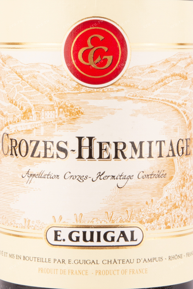 Этикетка вина Гигаль Кроз Эрмитаж Руж 0.375