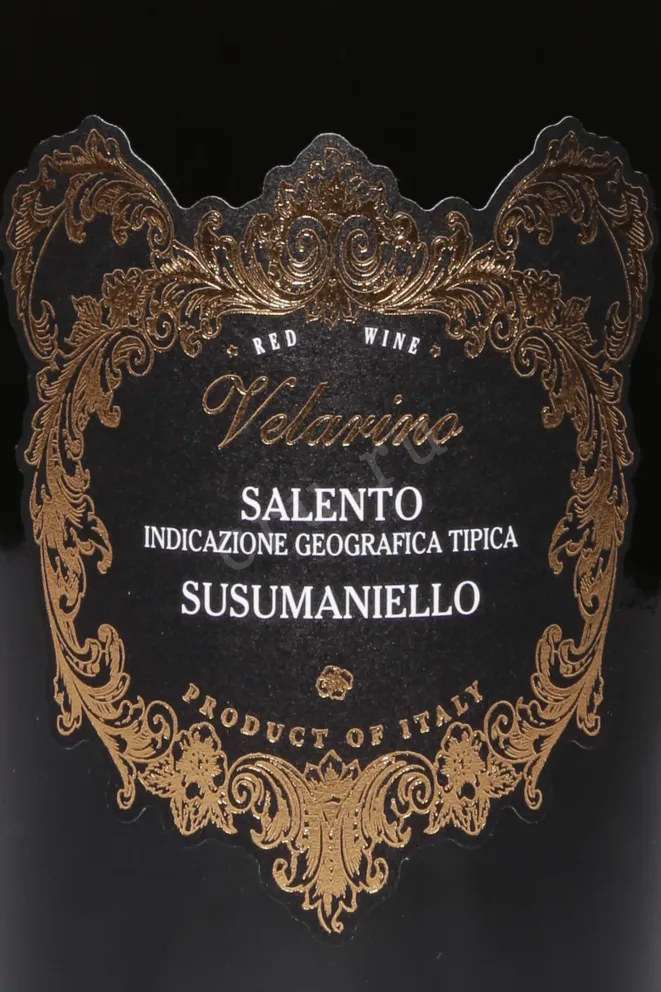 Этикетка Velarino Susumaniello Salento 2023 0.75 л