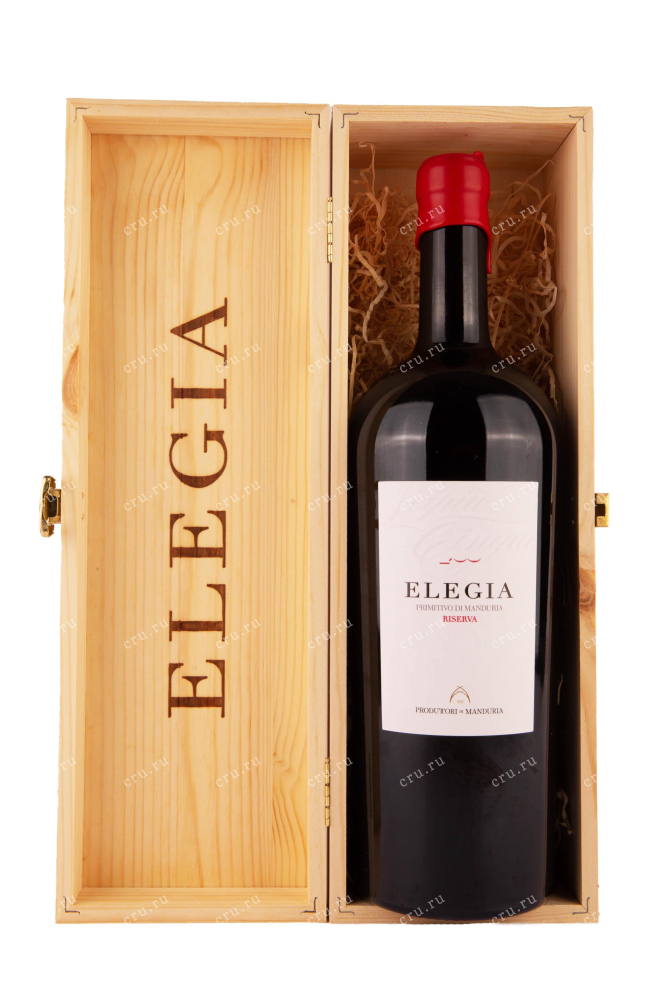 В деревянной коробке Elegia Primitivo di Manduria Riserva in gift box 2019 1.5 л