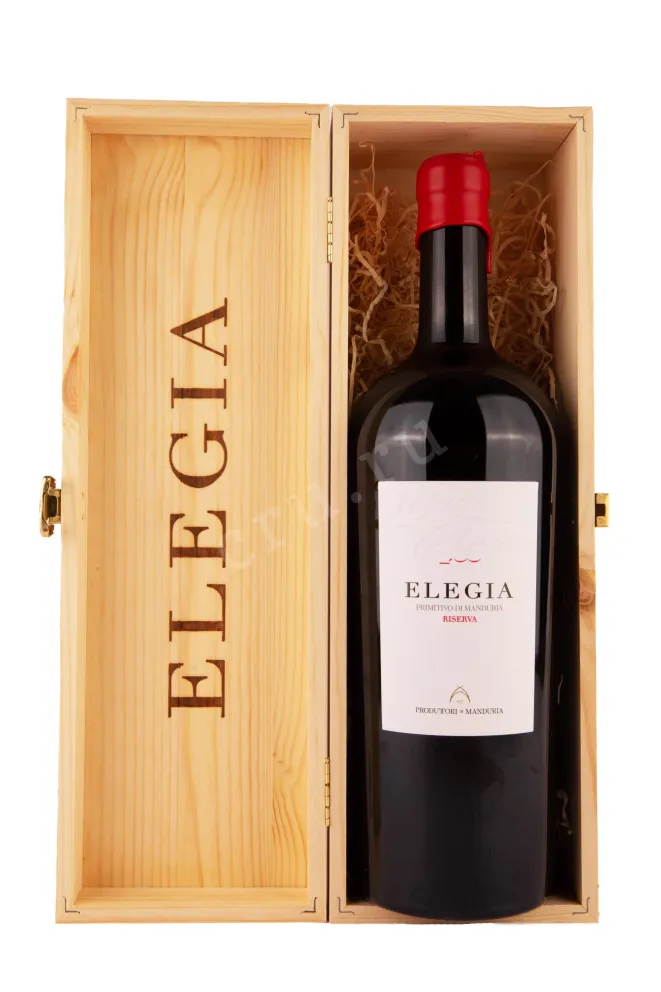 В деревянной коробке Elegia Primitivo di Manduria Riserva in gift box 2019 1.5 л