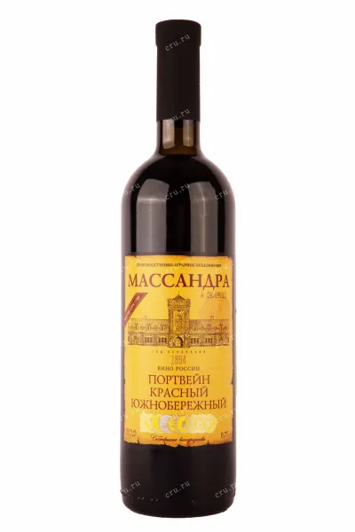 Портвейн Массандра Портвейн Красный Южнобережный 2014 0.75 л
