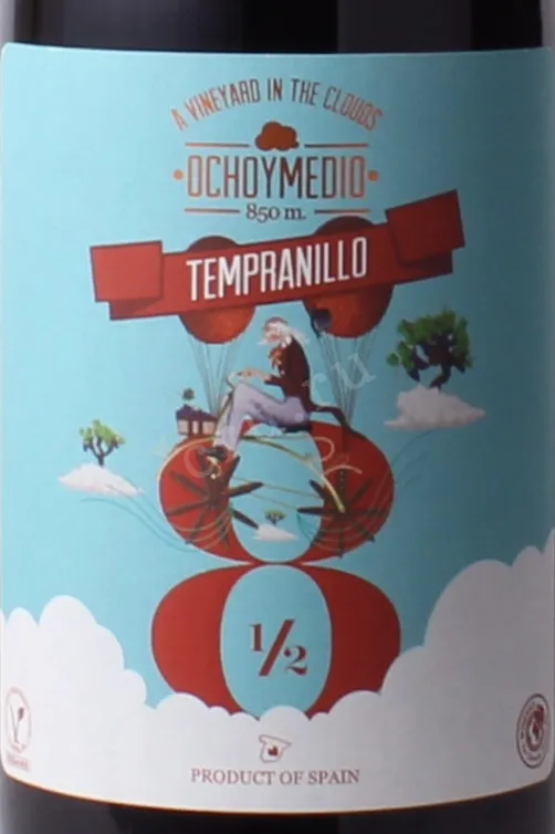 Вино Ocho Y Medio Tempranillo 2016 0.75 л