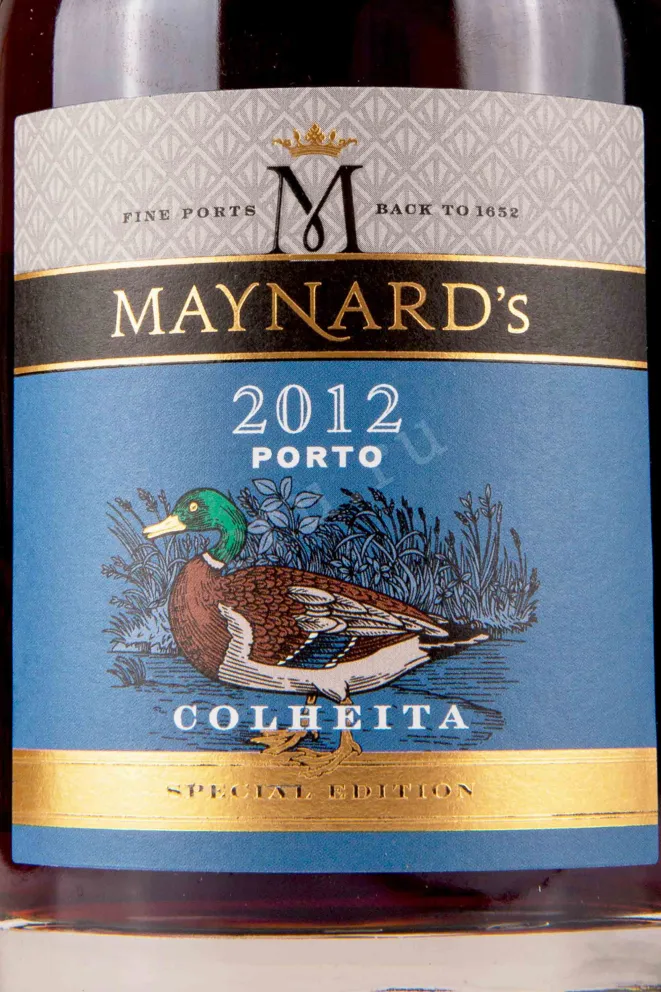 Этикетка Maynards Colheita Porto Special Edition in tube 2012 0.5 л