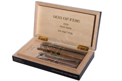 Сигары God of Fire KKP 4 Cigar Collection in Limited Edition Black Lacquer Humidor