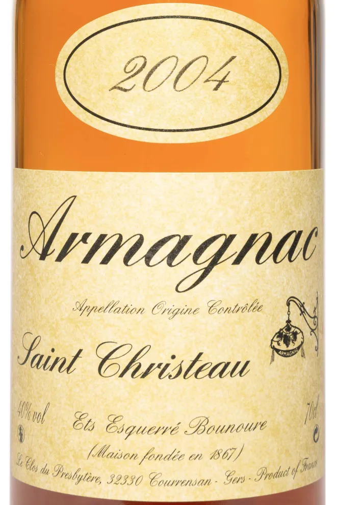 Этикетка Saint Cristeau AOC in gift box 2004 0.7 л