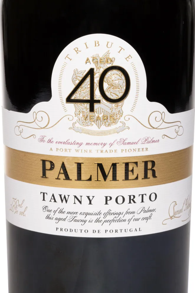 Этикетка Palmer Twany Porto 40 Years Old in tube 1982 0.75 л