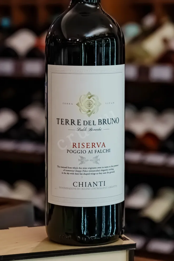 В магазине Крю Профи Terre del Bruno Riserva Poggio ai Falchi Chianti 2022 0.75 л