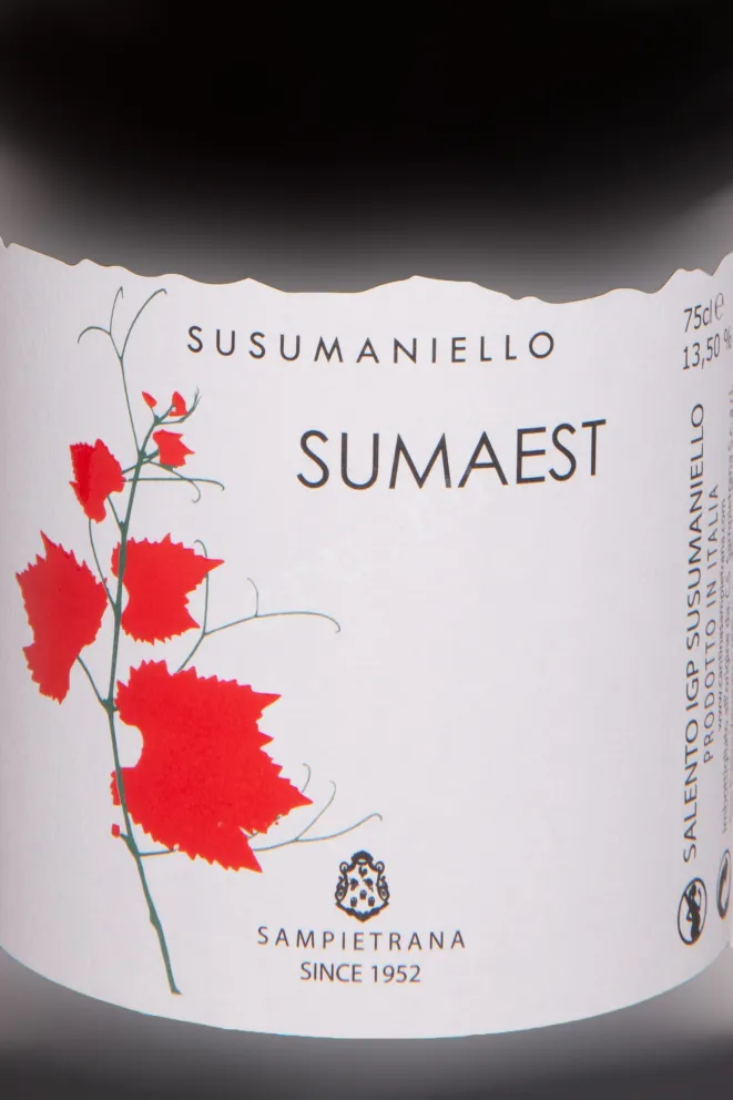 Этикетка Sumaest IGP Salento Rosso Susumaniello Sampietrana  2020 0.75 л
