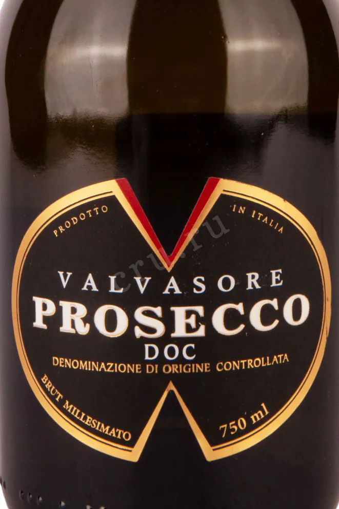 Этикетка Valvasore Prosecco Millesimato 2021 0.75 л