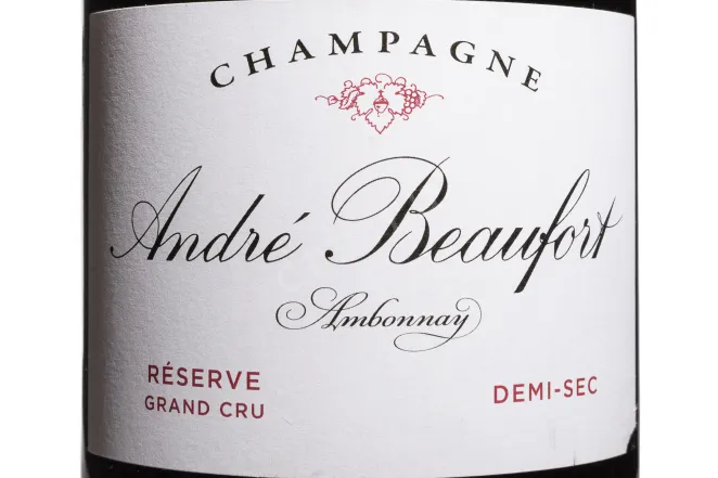 Этикетка Andre Beaufort Ambonnay Reserve Grand Cru Demi-Sec 2018 0.75 л
