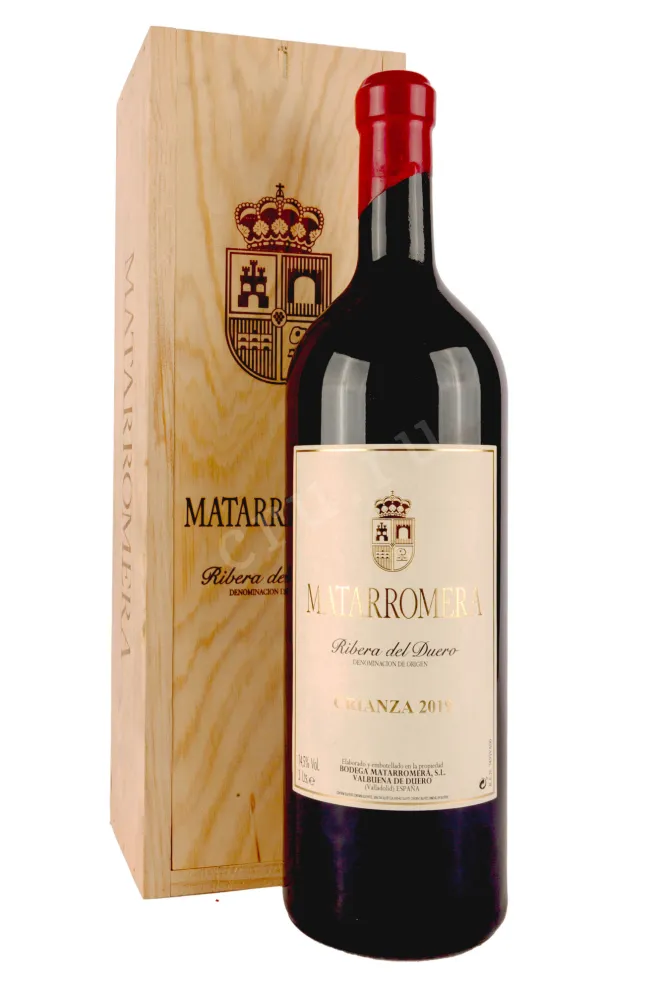 Вино Matarromera Crianza Ribera del Duero in wooden box 2019 3 л