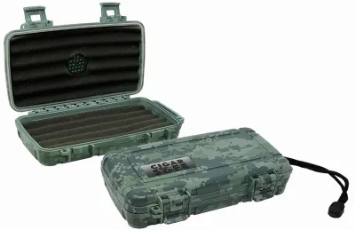 Humidor Aficionado Travel Cigar Safe Camouflage 5 Cigars