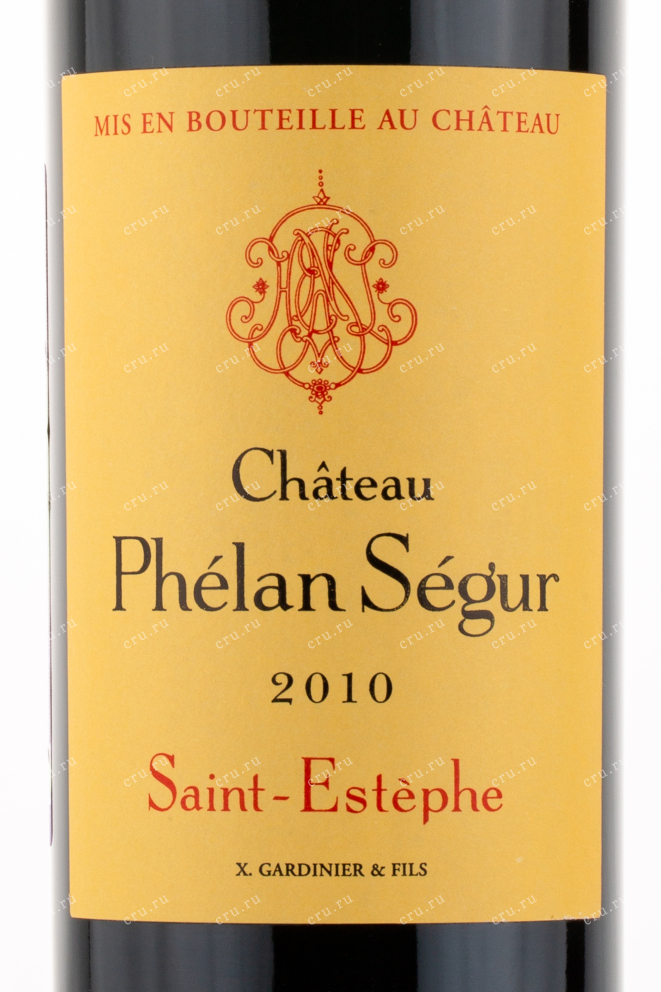 Этикетка вина Chateau Phelan Segur 2010 0.75 л