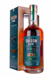 Ром Saison Triple Cask Jamaica 4 years old gift box  0.7 л