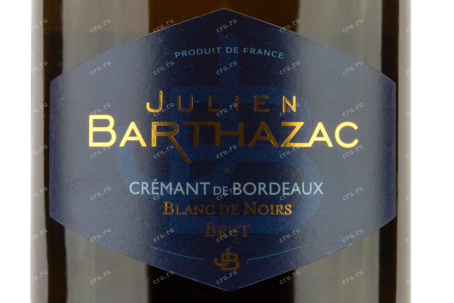 Этикетка Julien Barthazak Cremant de Bordeaux Blanc de Noirs 2020 0.75 л