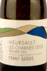 Этикетка Mersault 1er Cru Fanny Sabre Les Charmes 2020 0.75 л