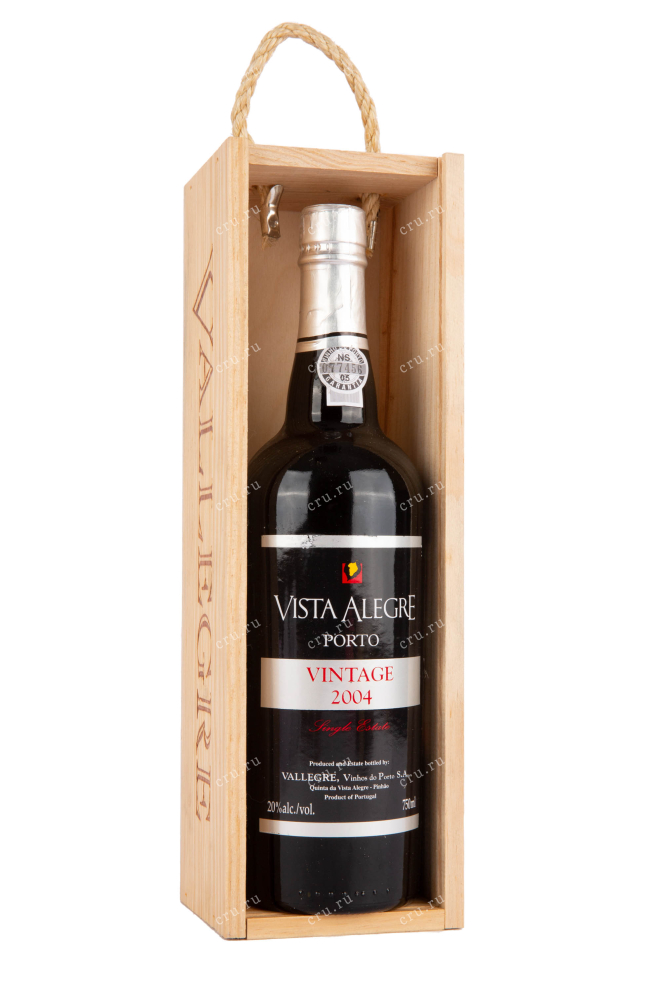 Бутылка в коробке портвейна Виста Алегре Винтаж 2004 0.75 л