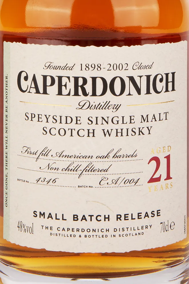 Виски Caperdonich 21 years  0.7 л