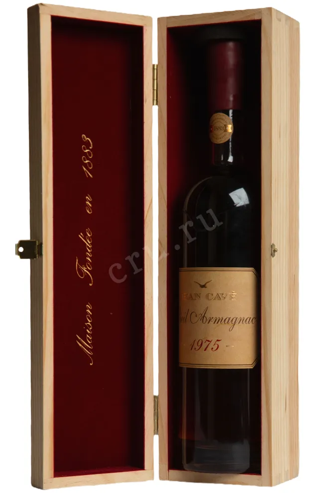 В деревянной коробке Jean Cave Vieil Armagnac 1975 AOC wooden box 1975 0.7 л