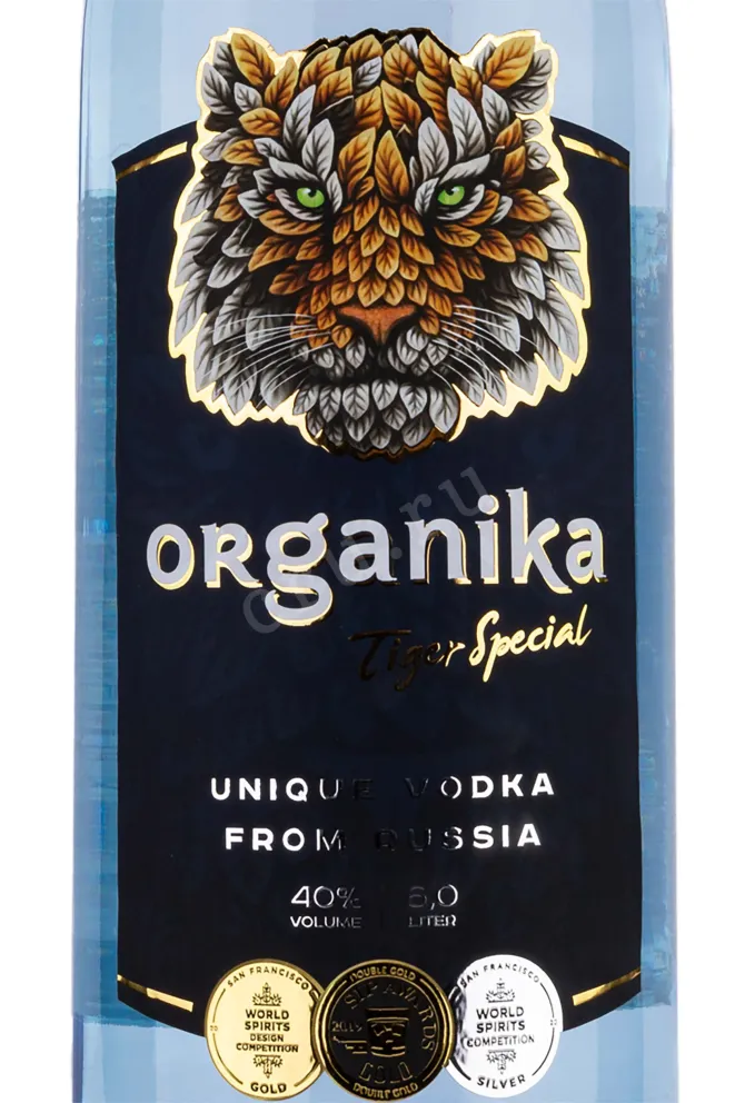 Этикетка Organika in a leather bag 6 л