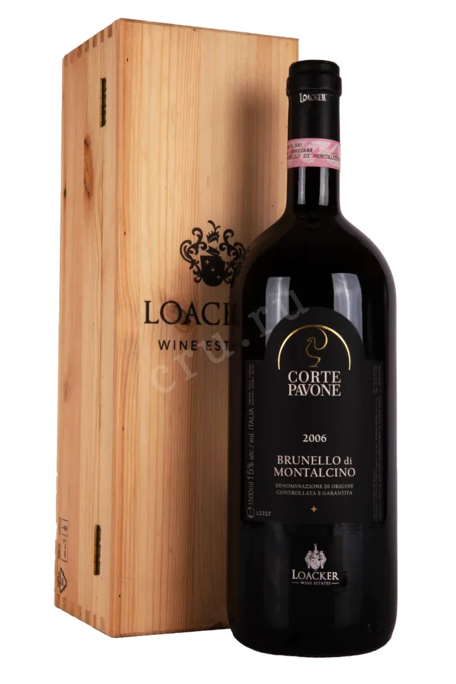 Вино Corte Pavone Brunello di Montalcino in wooden box 2006 1.5 л