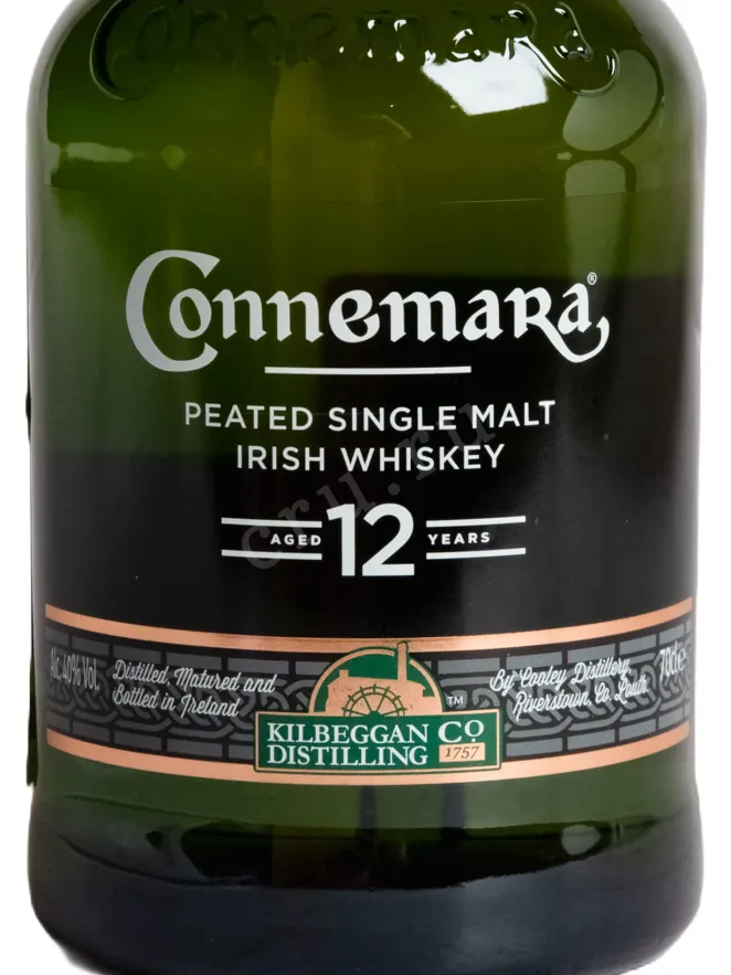 Этикетка Kilbeggan Connemara 12 years in tube  0.7 л