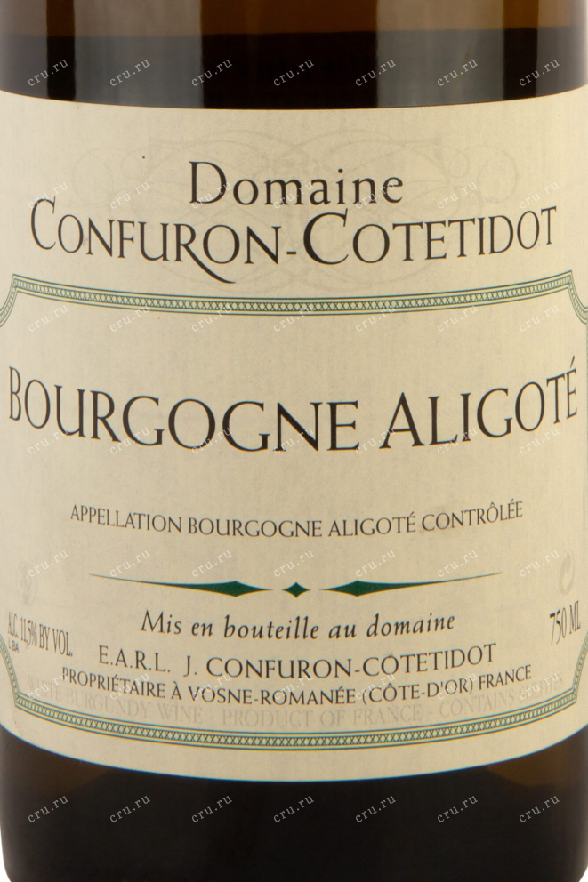 Этикетка Domaine Confuron-Cotetidot Bourgogne Aligote 2018 0.75 л