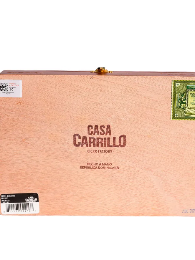 Контрэтикетка Perez Carrillo Encore Majestic