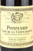 Этикетка Pommard Premier Cru AOC Clos De La Commaraine 2014 0.75 л