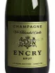 Этикетка Encry Brut 2018 0.75 л